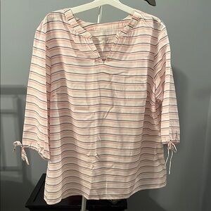 Like new! EUC Talbots Woman 3X striped blouse.  Stock up for spring!